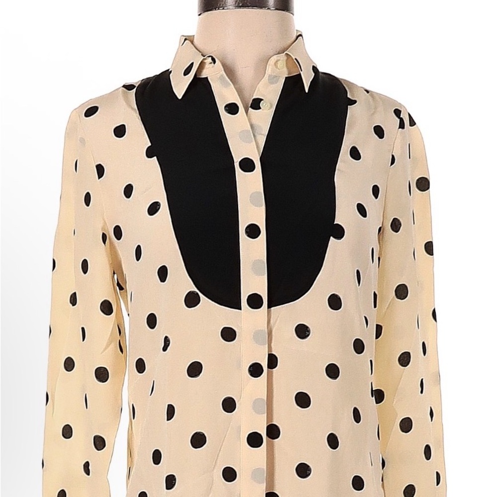 Polka Dot Silk Blouse